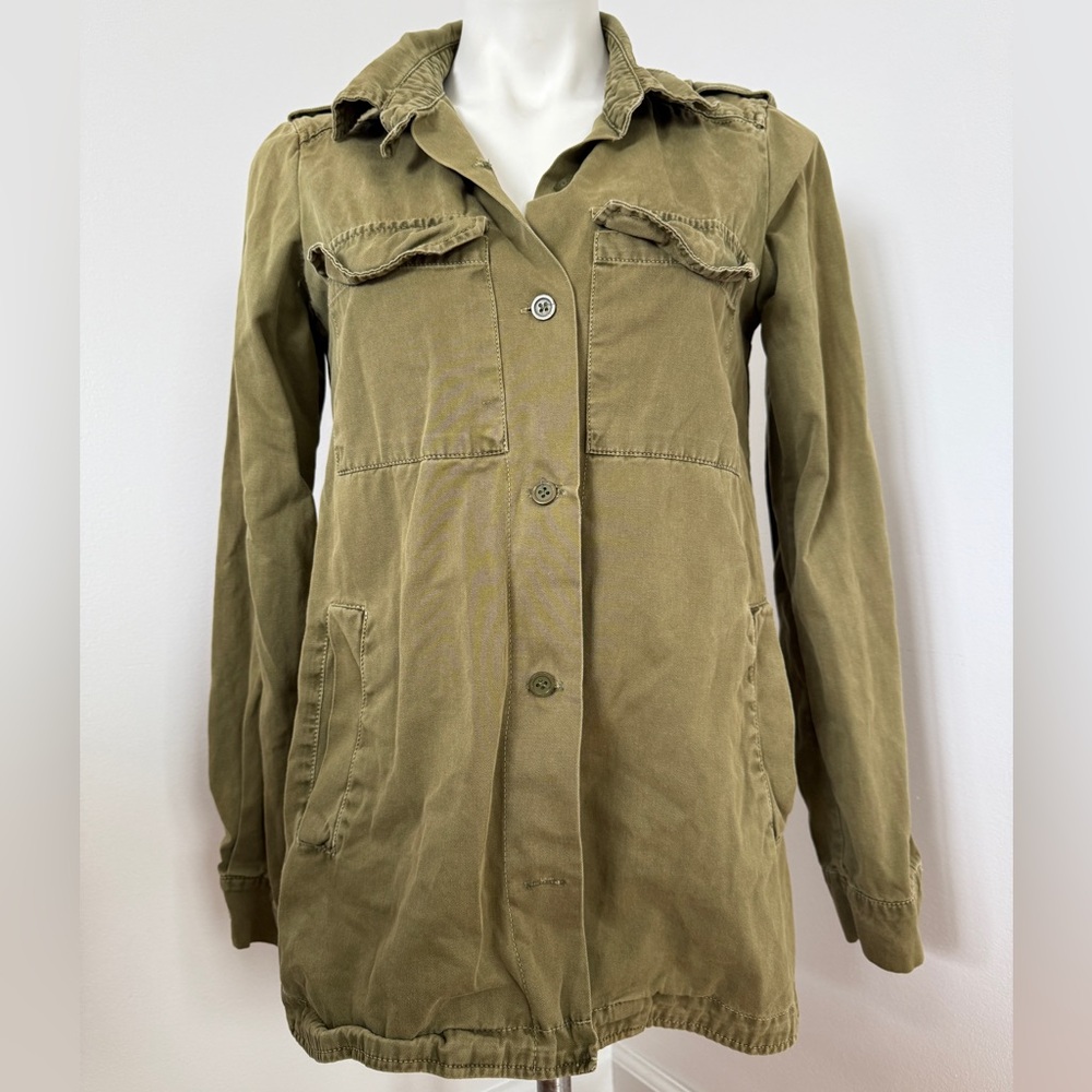Forever 21 Green Utility Jacket with Epaulettes